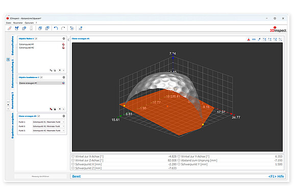 Screenshot of 3D evaluation program