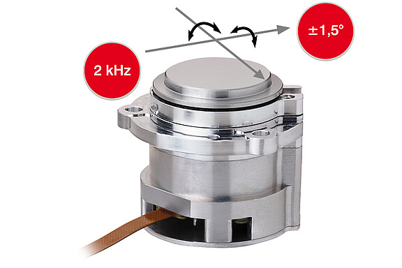 Fast Steering Mirror avec technologie de bobine mobile