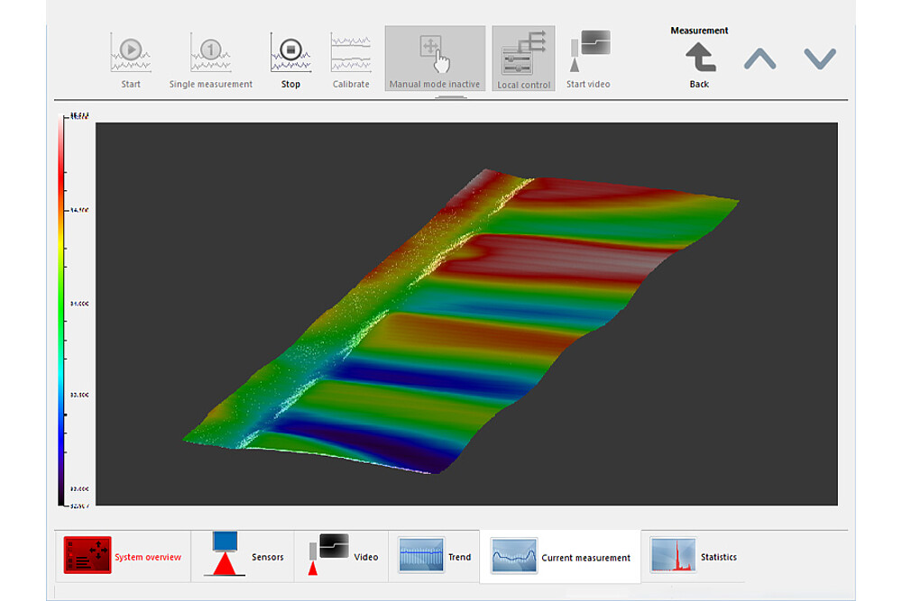 Interface web pour thicknessGAUGE 3D