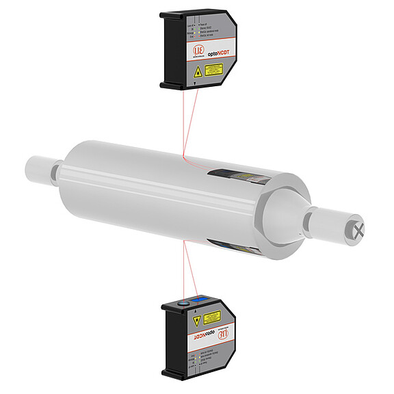Mesure sur une surface métallique brillante