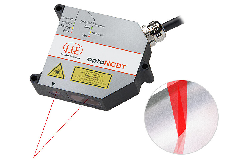 Capteur laser de forte dynamique pour les objets métalliques brillants