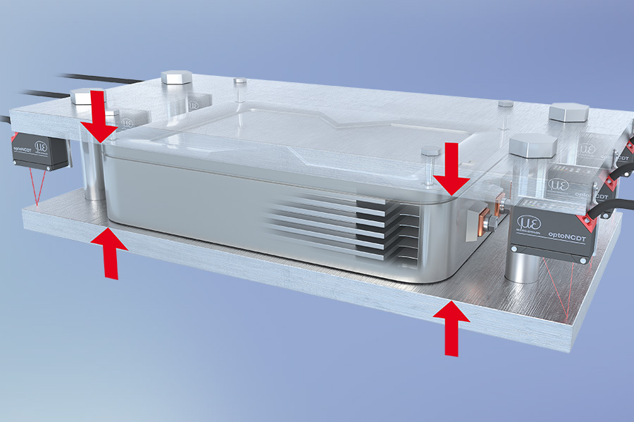 Mesure de la dilatation de la batterie pendant la charge